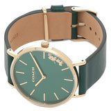 Buy Shop Coach Perry Green Dial Green Leather Strap Watch for Women - 14503383-C USA Online