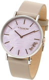Buy Shop Coach Perry Mother of Pearl Dial Light Grey Leather Strap Watch for Women - 14503245 USA Online