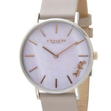 Buy Shop Coach Perry Mother of Pearl Dial Light Grey Leather Strap Watch for Women - 14503245 USA Online