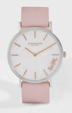 Buy Shop Coach Perry Mother of Pearl Pink Dial Pink Leather Strap Watch for Women - 14503244 USA Online