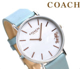 Buy Shop Coach Perry Mother of Pearl White Dial Blue Leather Strap Watch for Women - 14503271 USA Online