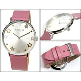 Buy Shop Coach Perry Mother of Pearl White Dial Pink Leather Strap Watch for Women - 14503243 USA Online