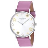 Buy Shop Coach Perry Mother of Pearl White Dial Pink Leather Strap Watch for Women - 14503243 USA Online