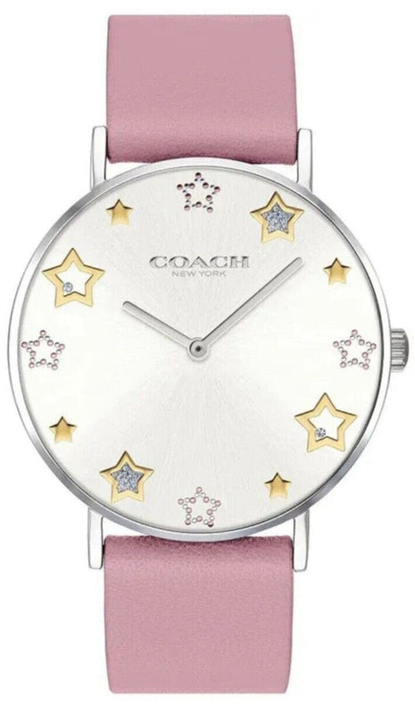 Buy Shop Coach Perry Mother of Pearl White Dial Pink Leather Strap Watch for Women - 14503243 USA Online