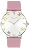 Buy Shop Coach Perry Mother of Pearl White Dial Pink Leather Strap Watch for Women - 14503243 USA Online