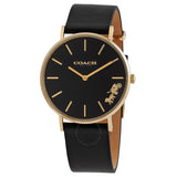 Buy Shop Coach Perry Black Dial Black Leather Strap Watch for Women - 14503333-C USA Online