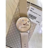 Buy Shop Coach Perry Quartz Silver Dial Brown Leather Strap Watch for Women - 14503326 USA Online