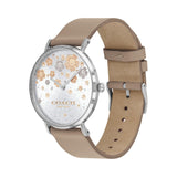 Buy Shop Coach Perry Quartz Silver Dial Brown Leather Strap Watch for Women - 14503326 USA Online