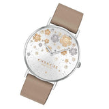 Buy Shop Coach Perry Quartz Silver Dial Brown Leather Strap Watch for Women - 14503326 USA Online