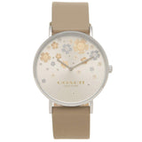 Buy Shop Coach Perry Quartz Silver Dial Brown Leather Strap Watch for Women - 14503326 USA Online