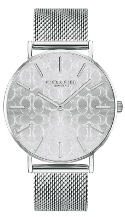 Buy Shop Coach Perry Quartz Silver Dial Silver Mesh Bracelet Watch for Women - 14503384 USA Online