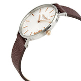 Buy Shop Coach Perry White Dial Brown Leather Strap Watch for Women - 14503154 USA Online