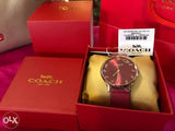 Buy Shop Coach Perry Red Dial Red Leather Strap Watch for Women - 14503486 USA Online