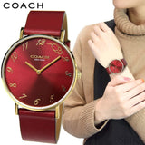 Buy Shop Coach Perry Red Dial Red Leather Strap Watch for Women - 14503486 USA Online