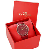 Buy Shop Coach Perry Red Dial Red Leather Strap Watch for Women - 14503486 USA Online