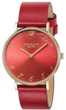 Buy Shop Coach Perry Red Dial Red Leather Strap Watch for Women - 14503486 USA Online