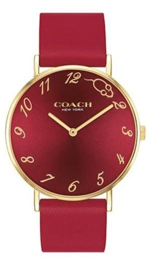 Buy Shop Coach Perry Red Dial Red Leather Strap Watch for Women - 14503486 USA Online