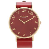 Buy Shop Coach Perry Red Dial Red Leather Strap Watch for Women - 14503852 USA Online