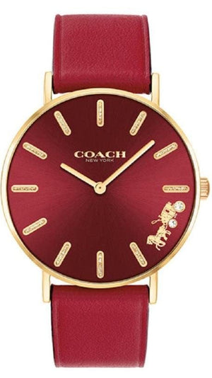 Buy Shop Coach Perry Red Dial Red Leather Strap Watch for Women - 14503852 USA Online