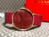 Buy Shop Coach Perry Red Dial Red Leather Strap Watch for Women - 14503867 USA Online