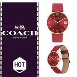 Buy Shop Coach Perry Red Dial Red Leather Strap Watch for Women - 14503867 USA Online