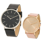 Coach Perry Rose Gold Dial Pink Leather Strap Watch for Women - 14503332-C
