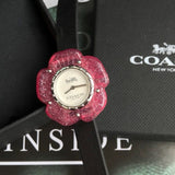 Buy Shop Coach Perry Silver Dial Black Leather Strap Watch for Women - 14503049 USA Online