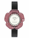 Buy Shop Coach Perry Silver Dial Black Leather Strap Watch for Women - 14503049 USA Online