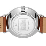 Buy Shop Coach Perry Silver Dial Brown Leather Strap Watch for Women - 14503120 USA Online