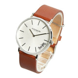 Buy Shop Coach Perry Silver Dial Brown Leather Strap Watch for Women - 14503120 USA Online