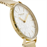 Buy Shop Coach Perry Silver Dial Gold Mesh Bracelet Watch for Women - 14503385 USA Online