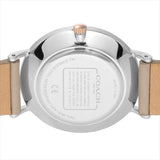 Buy Shop Coach Perry Silver Dial Light Brown Leather Strap Watch for Women - 14503119 USA Online