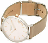 Buy Shop Coach Perry Silver Dial Light Brown Leather Strap Watch for Women - 14503119 USA Online