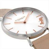 Buy Shop Coach Perry Silver Dial Light Brown Leather Strap Watch for Women - 14503119 USA Online