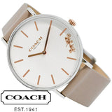 Buy Shop Coach Perry Silver Dial Light Brown Leather Strap Watch for Women - 14503119 USA Online