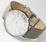Buy Shop Coach Perry Silver Dial Light Brown Leather Strap Watch for Women - 14503119 USA Online