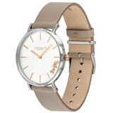 Buy Shop Coach Perry Silver Dial Light Brown Leather Strap Watch for Women - 14503119 USA Online