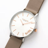 Buy Shop Coach Perry Silver Dial Light Brown Leather Strap Watch for Women - 14503119 USA Online