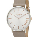 Buy Shop Coach Perry Silver Dial Light Brown Leather Strap Watch for Women - 14503119 USA Online