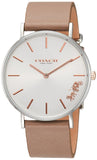Buy Shop Coach Perry Silver Dial Light Brown Leather Strap Watch for Women - 14503119 USA Online