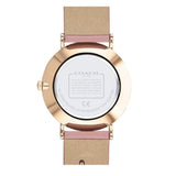 Buy Shop Coach Perry Silver Dial Pink Leather Strap Watch For Women - 14503325 USA Online