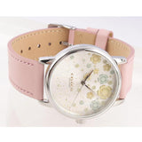 Buy Shop Coach Perry Silver Dial Pink Leather Strap Watch For Women - 14503325 USA Online