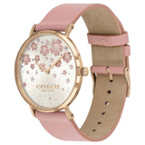 Buy Shop Coach Perry Silver Dial Pink Leather Strap Watch For Women - 14503325 USA Online