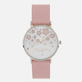 Buy Shop Coach Perry Silver Dial Pink Leather Strap Watch For Women - 14503325 USA Online