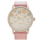 Buy Shop Coach Perry Silver Dial Pink Leather Strap Watch For Women - 14503325 USA Online