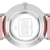 Buy Shop Coach Perry Silver Dial Pink Leather Strap Watch for Women - 14503516 USA Online