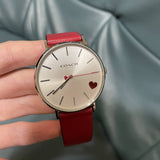 Buy Shop Coach Perry Silver Dial Red Leather Strap Watch for Women - 14503515 USA Online