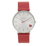 Buy Shop Coach Perry Silver Dial Red Leather Strap Watch for Women - 14503515 USA Online