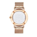 Buy Shop Coach Perry Silver Dial Rose Gold Mesh Bracelet Watch for Women - 14503386 USA Online