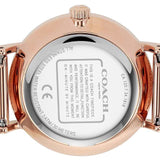 Buy Shop Coach Perry Silver Dial Rose Gold Mesh Bracelet Watch for Women - 14503386 USA Online